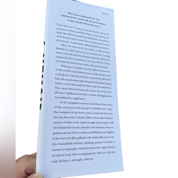 Pageboy A Memoir by Elliot Page Hardcover Book New Condition - Picture 3 of 6